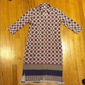 Chico's Geometric Patterned Blouse - Pink and Blue - Size 4/6P
